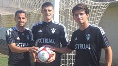 Los jugadores del Albacete se conjuran antes de medirse con el Rayo Majadahonda. 