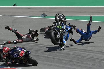 Las imágenes de la accidentada salida en Montmeló