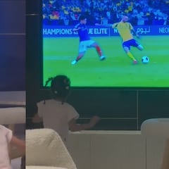 El tierno festejo de la hija pequeña de Cristiano al golazo con Al Nassr
