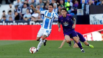 Jonathan Silva, del Leganés, y Hugo Mallo, del Celta de Vigo.