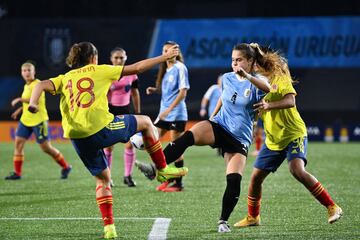 En imágenes, el duelo entre Colombia y Uruguay en la última fecha de la fase de grupos del Sudamericano Femenino Sub 17.