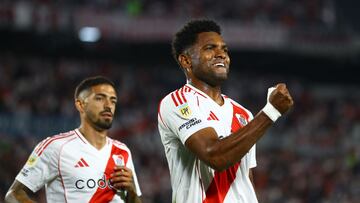Gol de Miguel Ángel Borja en el 3-1 de River Plate sobre Banfield.