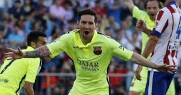 Lionel Messi celebra el 0-1.