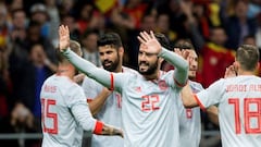 Isco celebra el gol del 2-1 del Espa&ntilde;a-Argentina.