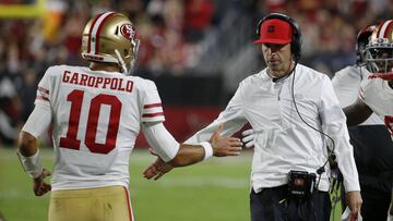 El head coach Kyle Shanahan declaró en conferencia de prensa que las probabilidades de que  Jimmy Garoppolo vuelva son pequeñas.