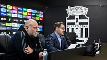 Comparecencia Paco Belmonte, presidente FC Cartagena, sala de prensa Estadio Cartagonova, Cartagena Region de Murcia, 04 Febrero de 2025.