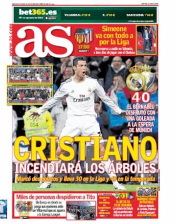 Las portadas de AS de abril