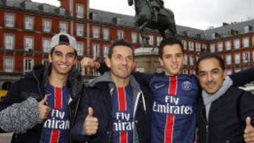 4.000 hinchas del PSG acompañaron al equipo parisino ayer en el Bernabéu y pasaron el día en la capital de España.