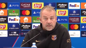 Flick, en conferencia de prensa antes del partido de Champions ante el Estrella Roja.