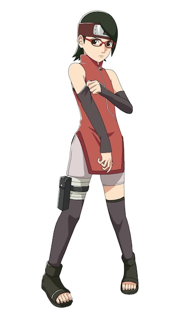 Sarada Uchiha es una Genin de Konohagakure, miembro del Clan Uchiha, es la hija de Sasuke Uchiha y Sakura Haruno. Además, es miembro del Equipo Konohamaru junto a Boruto Uzumaki y Mitsuki.