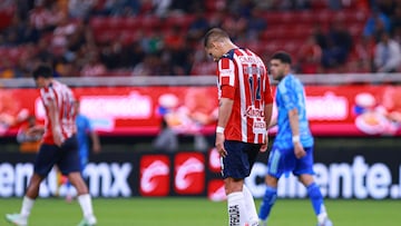 Javier Chicharito Hernandez of Guadalajara during the 1st round match between Guadalajara and Tigres UANL as part of the Liga BBVA MX, Torneo Apertura 2025 at Akron Stadium, on September 17, 2025 in Guadalajara, Jalisco, Mexico.