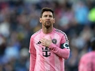 BALTIMORE, MARYLAND - MARCH 07: Lionel Messi #10 of Inter Miami CF reacts during the MLS match between D.C. United and Inter Miami CF at M&T Bank Stadium on March 07, 2026 in Baltimore, Maryland. Scott Taetsch/Getty Images/AFP (Photo by Scott Taetsch / GETTY IMAGES NORTH AMERICA / Getty Images via AFP)