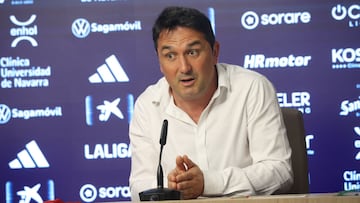 Braulio durante la rueda de prensa de esta mañana.