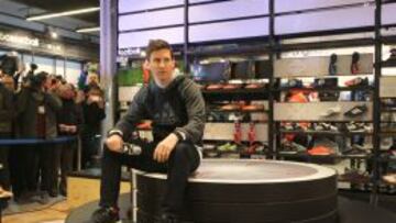 Messi, durante un acto publicitario en Barcelona.