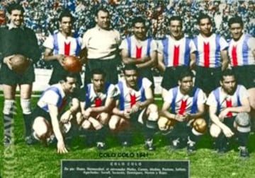 El particular segundo uniforme del Colo Colo campeón en 1941.
