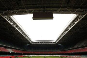 El Principality Stadium se prepara para acoger el próximo 3 de junio la final de la Champions League entre Real Madrid y Juventus.