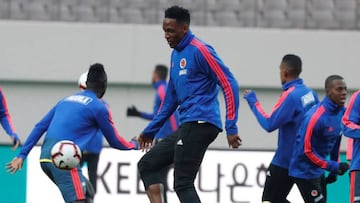 Yerry Mina, defensor de la Selecci&oacute;n Colombia.
 