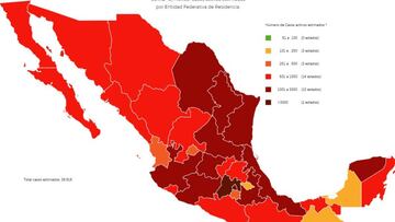 Mapa y casos de coronavirus en México por estados hoy 27 de agosto