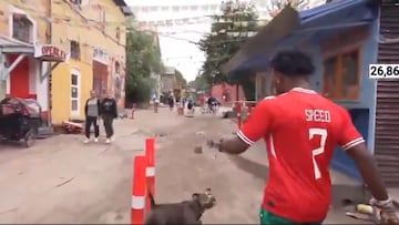 IShowSpeed narrowly escapes ferocious dog chase in Danish streets