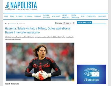 Guillermo Ochoa pide ir al Nápoles en compra definitiva