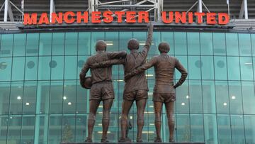 Estatua conmemorativa en las inmediaciones de Old Trafford, estadio del Manchester United.