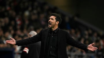 Diego Pablo Simeone, durante el Atlético-Sevilla.