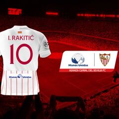 El Sevilla lucirá en Champions League el logo de Manos Unidas