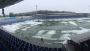 Suspendido el Huesca-Mallorca por la nieve y la lluvia