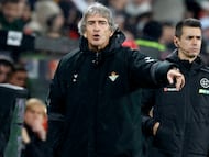 Pellegrini, durante el partido.