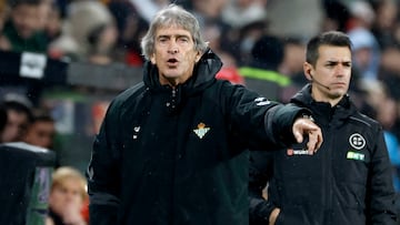 Pellegrini, durante el partido.