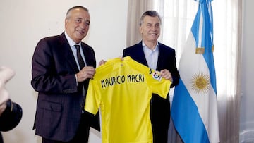 El presidente de Argentina recibió al Villarreal