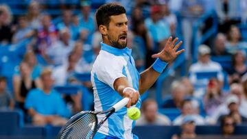 Novak Djokovic, durante un partido en Cincinnati.