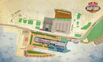 Plano del recinto del Red Bull Shipyard para que no te pierdas nada