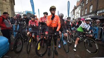 Van Avermaet, en la línea de salida del Tour de Yorkshire.