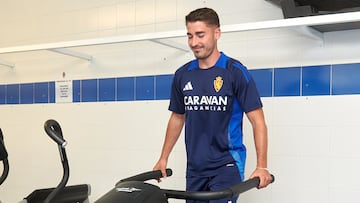 Toni Moya, durante las pruebas médicas de la pasada pretemporada.