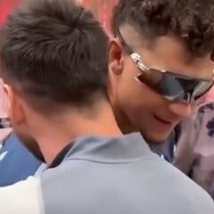 El encuentro entre Patrick Mahomes y Lionel Messi