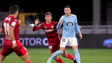 Momento del partido de LaLiga EA Sports entre el Celta y el Sevilla.