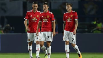 Ander Herrera, durante la Supercopa de Europa ante el Real Madrid.