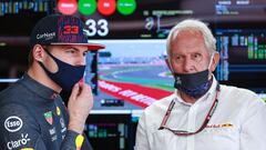 Helmut Marko y Max Verstappen.