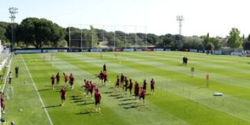 El Atlético de Madrid se entrena pensando en el Leicester