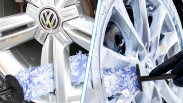 Este cepillo limpiallantas elimina la suciedad sin dañar el coche