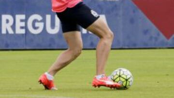 Saúl García, en un entrenamiento con el Deportivo.