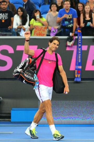 Los tenistas españoles se enfrentaron en el Melbourne Park en un evento benéfico que destinará lo recaudado a programas de las fundaciones del tenista y de la Australian Tennis.