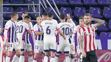 Valladolid. 08/11/2020. PHOTOGENIC/Pablo Requejo. Fútbol, Estadio José Zorrilla, partido de La Liga Santander temporada 2020/2021 entre el Real Valladolid y el Athletic Club de Bilbao. Gol de Orellana