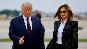 Luego de comparecer en Nueva York, Donald Trump habló desde su residencia en Mar-a-Lago. No obstante, su esposa Melania estuvo ausente.