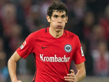 Vallejo, en un partido con el Eintracht.