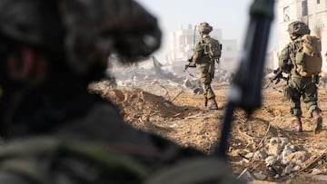 Israeli soldiers operate in the Gaza Strip amid the ongoing conflict between Israel and the Palestinian Islamist group Hamas, in this handout picture released on January 29, 2024. Israel Defense Forces/Handout via REUTERS    THIS IMAGE HAS BEEN SUPPLIED BY A THIRD PARTY