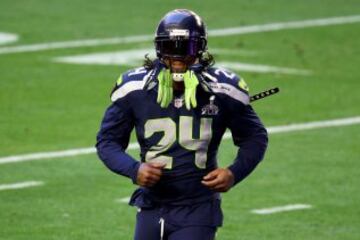 El Running back Marshawn Lynch de Seattle Seahawks.