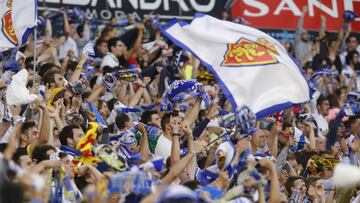 Aficionados del Zaragoza.