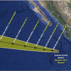 Huracán Bonnie: estados en alerta y cuál es su trayectoria hoy